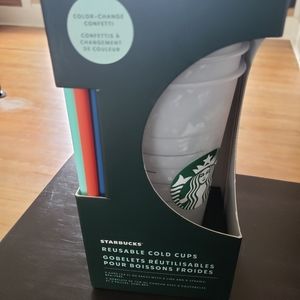 Starbucks confetti reusable cold cups 2021